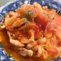 chocoraママ's cooksnap of when they made 簡単♪チキンと千切りキャベツのトマト煮.