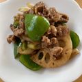 dollyj's cooksnap of when they made カラダに良い！蓮根と牛肉の黒酢炒め♪.
