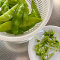 azbjbn's cooksnap of when they made 絹さや(さやえんどう)の下処理・筋取り.