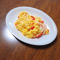 もふもふクロさん's cooksnap of when they made 簡単かにかまとネギのスクランブルエッグ風.