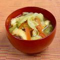 島子☆'s cooksnap of when they made カリフラワーの葉と薄揚げの味噌汁◎お得.