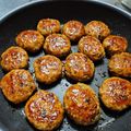 みどり子's cooksnap of when they made 豚ミンチと大葉のつくね♪甘辛タレがからむ.