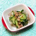 tokotann's cooksnap of when they made きゅうりとみょうがとじゃこの酢の物.
