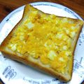 YCHキッチン's cooksnap of when they made 食パンアレンジ！たまご明太トースト♪.