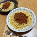 モッパ's cooksnap of when they made ハンバーグのリメイクに！ミートソーススパ.