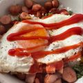 ツクシ's cooksnap of when they made 夏休み！ランチに！簡単！ウインナー丼.