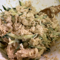 わいわいcafe's cooksnap of when they made やみつき☆〜ささみときゅうりのごまサラダ.