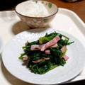 チコリママ's cooksnap of when they made 切り落としハムとほうれん草で和風炒め♪.