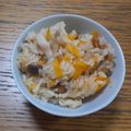 ポニーリボン's cooksnap of when they made 柿ピーごはん　 柿の種で炊き込みご飯　.