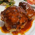きなこあめ＊'s cooksnap of when they made じゅわっと肉汁ジューシーなハンバーグ♡.