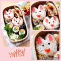 runa10's cooksnap of when they made 簡単 幼稚園 おにぎり うさぎさん.