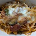 ひぃちゃんひー's cooksnap of when they made 濃いめナポリタンのチーズ焼き.
