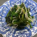 キャップとラム's cooksnap of when they made ワカメとホウレンソウの、ナムル.