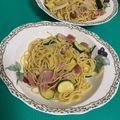 クックあさみちゃん's cooksnap of when they made ズッキーニとベーコンのペペロンチーノ.