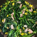 あい♪らんど's cooksnap of when they made お弁当♡ハムほうれん草コーンのバター炒め.
