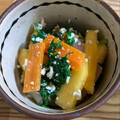 しろくお's cooksnap of when they made 和食の定番、春菊と柿の白和え♪.
