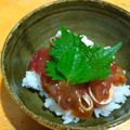 ちーまぐ's cooksnap of when they made お刺身で♪自家製ぶりの漬け丼.