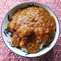花時計咲いた's cooksnap of when they made 赤カレー缶で作る和風カレー丼.