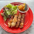 chi−ちゃん's cooksnap of when they made オクラチーズ、エノキの豚肉巻き.