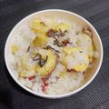 しゅい6's cooksnap of when they made さつまいもご飯☆簡単☆味付けは塩昆布だけ.