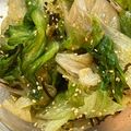 yomo1229's cooksnap of when they made 大量消費に！レタスのわさび和え.