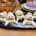 桜杏もち's cooksnap of when they made 簡単ゆで玉子のハロウィンオバケ♡キャラ弁.