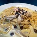 神楽坂男's cooksnap of when they made 明太子(たらこ)クリームパスタ.