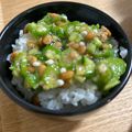 ★☆愛海☆★'s cooksnap of when they made キュウリとオクラと納豆のネバネバ和え.