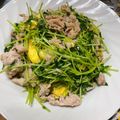 クックVY1GFZ☆'s cooksnap of when they made 豆苗ぶた玉鶏ガラしょうゆ炒め.