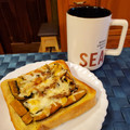 ダッフィーニーうに's cooksnap of when they made 【簡単★】南瓜の皮メープルチーズトースト.