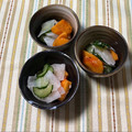 yesmama's cooksnap of when they made 柿と大根ときゅうりの酢の物♡.