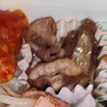 ちゃちゅ2's cooksnap of when they made 豚バラ&ごぼう☆今夜の夕食☆おにぎり弁当.