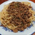 イザメ's cooksnap of when they made ピリ辛ひき肉のネギごまパスタ.