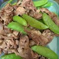 マトリョーシカ1号's cooksnap of when they made 豚こま肉とスナップエンドウの塩ダレ炒め.