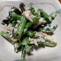 ミツガシワ's cooksnap of when they made アスパラ菜（菜の花でも）のツナわさびマヨ.