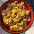いけち's cooksnap of when they made ウインナー卵丼.
