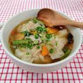 在宅勤務のおじさん's cooksnap of when they made ✿野菜たっぷりワンタンスープ✿.