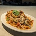 ねっけつω's cooksnap of when they made ワンパン♫なすとひき肉のトマトパスタ.