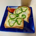 卯月のうさぎ２０１４'s cooksnap of when they made しらす＆ピーマンのトースト♪.