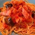 ☆maripei☆'s cooksnap of when they made 定番☆なすとベーコンのトマトパスタ.