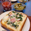ひっこ's cooksnap of when they made パセリとベーコンマヨトースト♪.