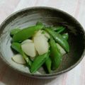 うぇいたん's cooksnap of when they made 塩麹☆長芋とスナップえんどうの炒め物.