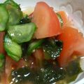 わたと's cooksnap of when they made トマトとキュウリの梅酢和え.