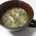 EGUDON's cooksnap of when they made 豆苗と白菜のヘルシースープ☆.