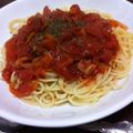TQM's cooksnap of when they made トマトとバジル香るパスタ！.