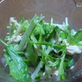 Machalin's cooksnap of when they made サブおかず☆水菜と蒸し鶏のゴマポン和え.
