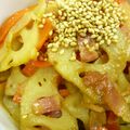 しあわせな食卓's cooksnap of when they made れんこんとベーコンのきんぴら。.