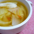 mikkusan's cooksnap of when they made 白菜とちくわ♡簡単♪あっさりスープ！.