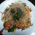 ゆっきぃりんご's cooksnap of when they made お肉不要！乾物と野菜の焼きうどん.