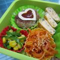 上野食堂's cooksnap of when they made ハンバーグ ✿チーズ♡ケチャップ✿.